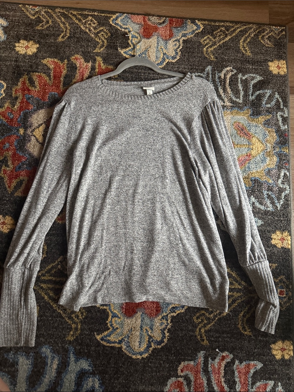 a new day Heather Gray Long-Sleeve Knit Top